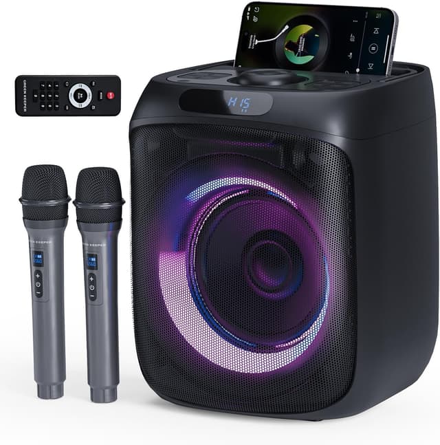 Detalle de Enceinte Karaoke 400W avec 2 micros 🎤