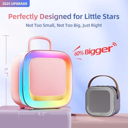 Thumbnail 2 de Kinglucky Karaoke Machine with 2 Light-Up Mics 🎤