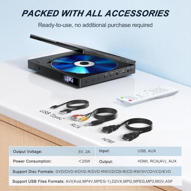 Thumbnail 6 de Lecteur DVD HDMI 1080p compact đź“€