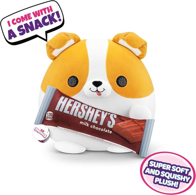 Detalle de Snackles Grand 35 cm Snackle Corgi en chocolat au lait (Hershey’s) par ZURU