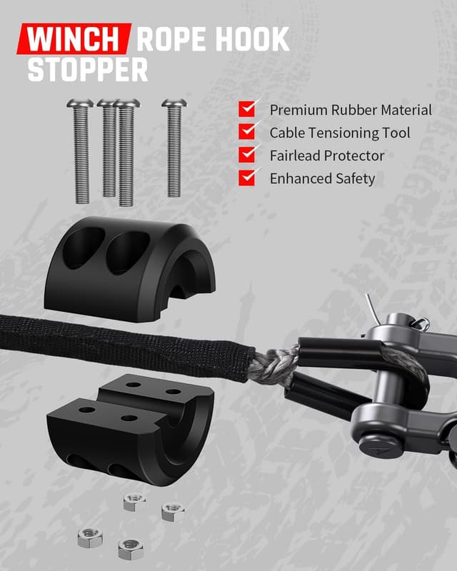 Thumbnail 4 de DAYDOOR 1/4" x 50ft 10,000 lb winch rope