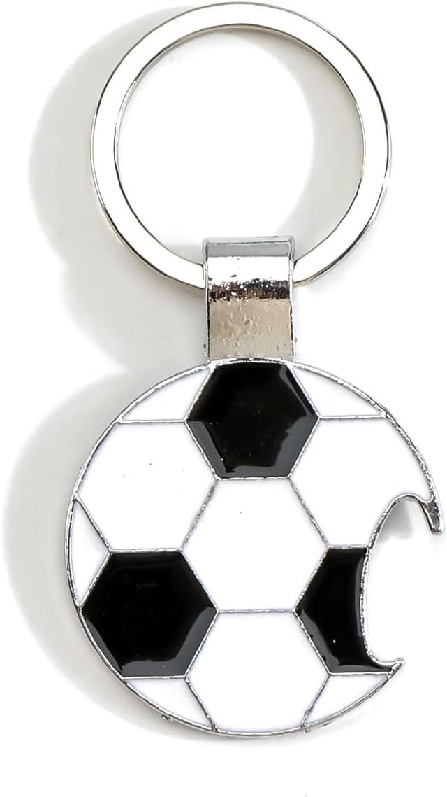 Detalle de Bottle Opener Keyring Football Corkscrew Keychain