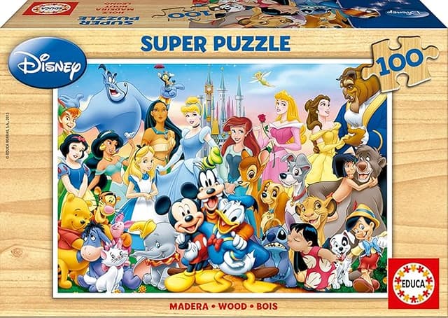Detalle de Educa Puzzle Madera Disney Princesas 100 Piezas 🧩 A partir de 6 años