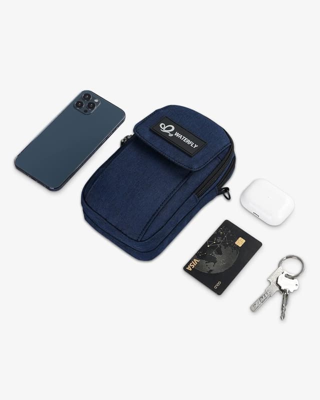 Detalle de Waterfly Small Shoulder Crossbody Bag – mini belt bag with adjustable strap and carabiner