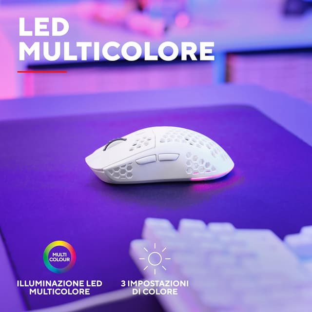Detalle 2 de GXTrust 929W Helox: mouse gaming wireless superleggero da 75 g con DPI 800-4800 e batteria fino a 80 h