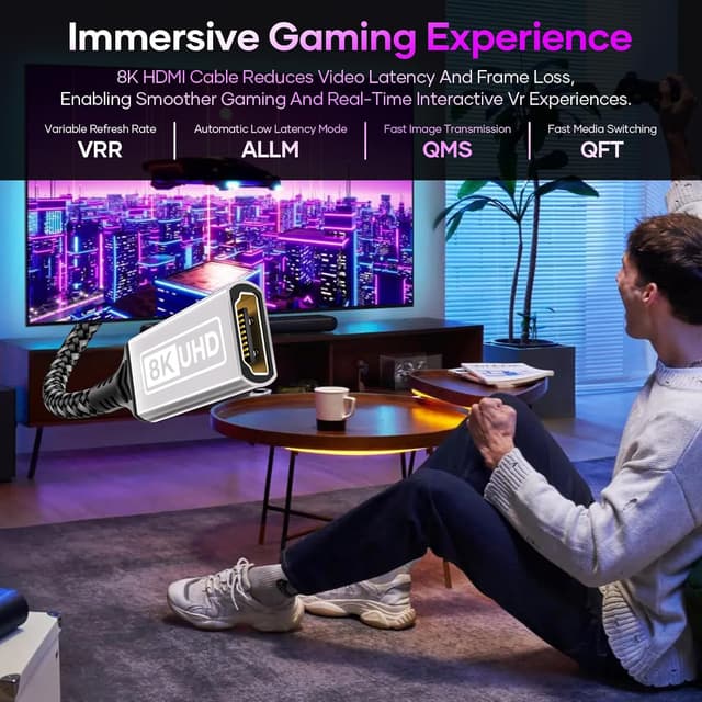 Detalle 2 de Sewowibo HDMI Extender 1M cable 48Gbps