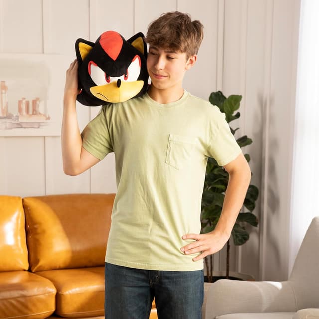 Detalle de Shadow the Hedgehog Mocchi-Mocchi Plush (15 Inch) — Squishy Collectible Stuffed Toy