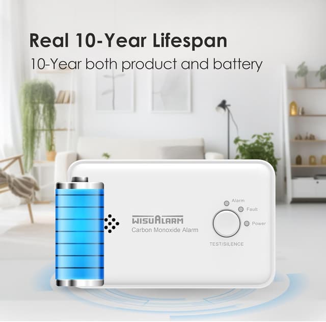 Detalle 2 de Carbon monoxide alarm 10 Years Battery, 2 pack
