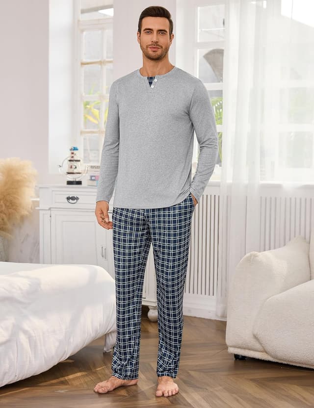 Detalle 2 de Demegimi Pijama Invierno Manga Larga Hombre