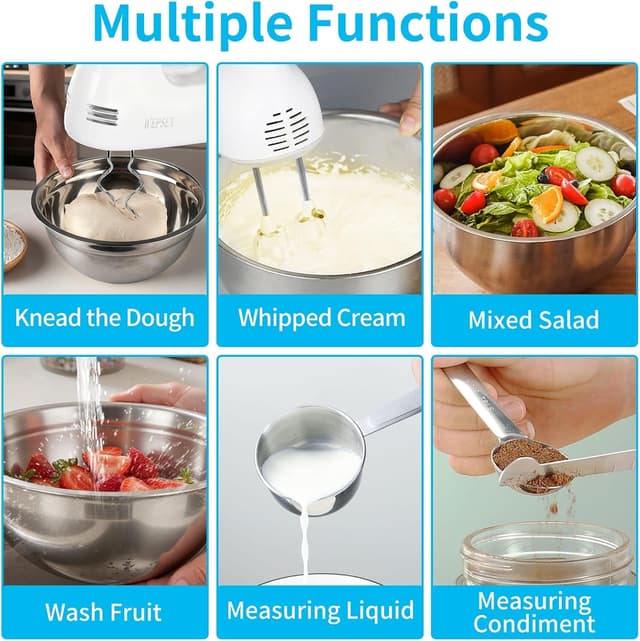 Thumbnail 6 de WEPSEN Hand Mixer Set 200W, 5 speeds