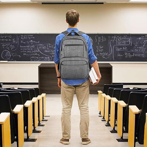 Thumbnail 6 de MATEIN Mochila portátil 17 pulgadas impermeable con compartimento térmico y puerto USB (gris)