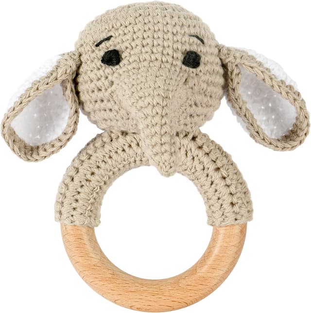 Detalle de OFFCUP Hochet Éléphant Bois 0–12 mois