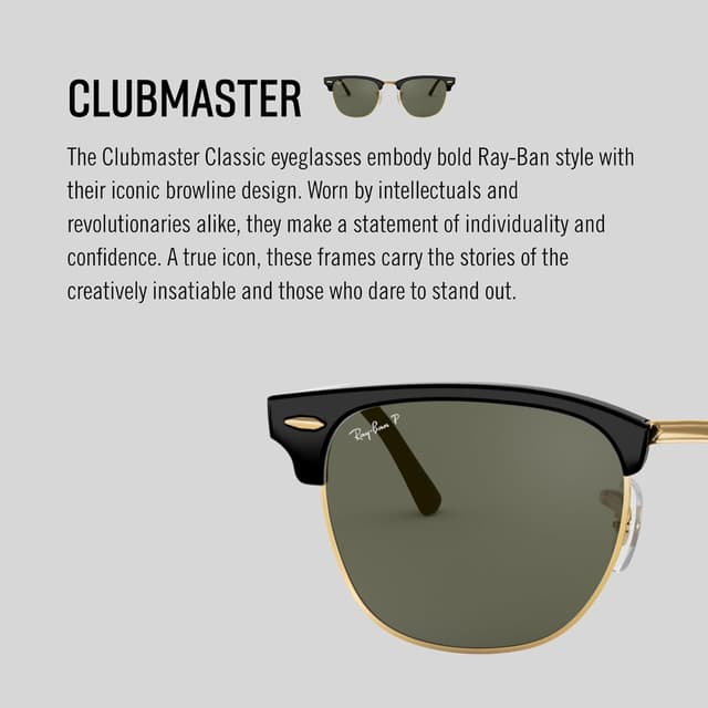 Thumbnail 6 de Ray-Ban RB3016 Clubmaster Square Sunglasses (Large)