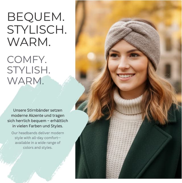 Thumbnail 5 de styleBREAKER Fascia per capelli marrone 56-59 cm