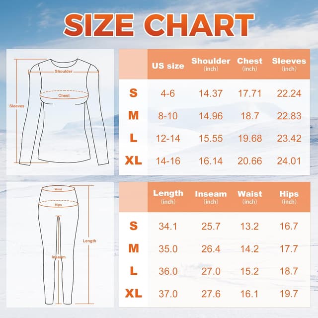 Detalle 2 de DDOBB women’s fleece-lined thermal underwear set (top and bottoms) for winter layering