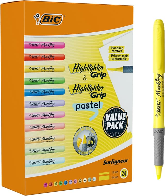 Detalle de BIC Highlighter Grip surligneurs 24 🖊