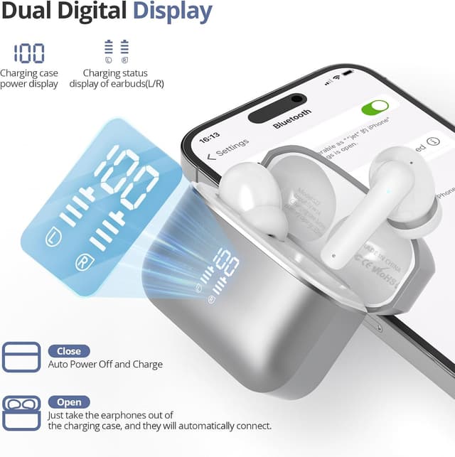 Detalle de YOHOTA S27Pro Bluetooth 5.4 Earbuds 48H playtime