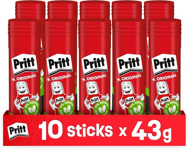 Imagen de Pritt Colla Stick 10 x 43 g, stick per carta e cartoncino ✏ en OfertitasTOP