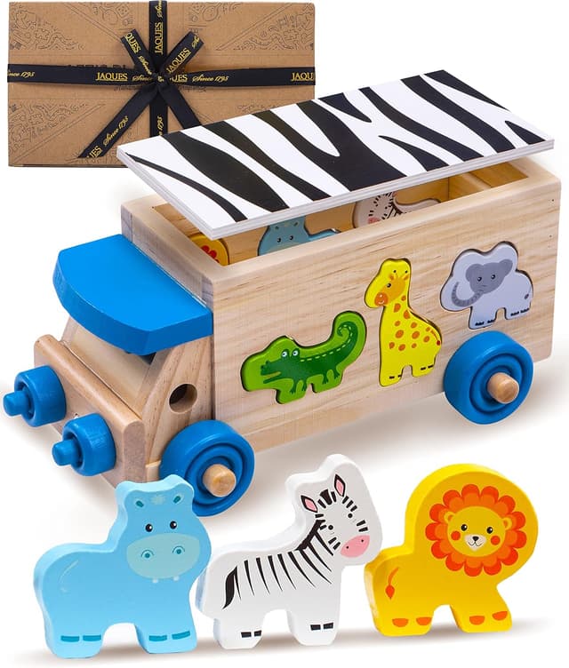 Detalle de Jaques of London Wooden Shape Sorter 6 animals
