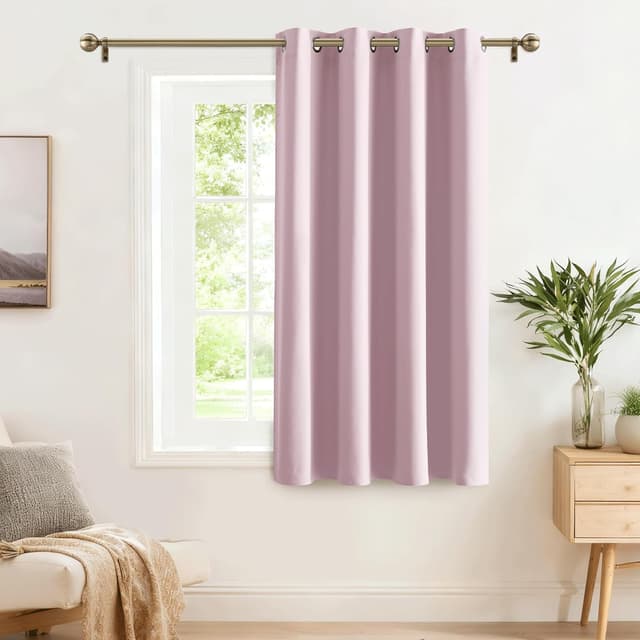 Detalle de Pink blackout thermal curtain 52x54in panel