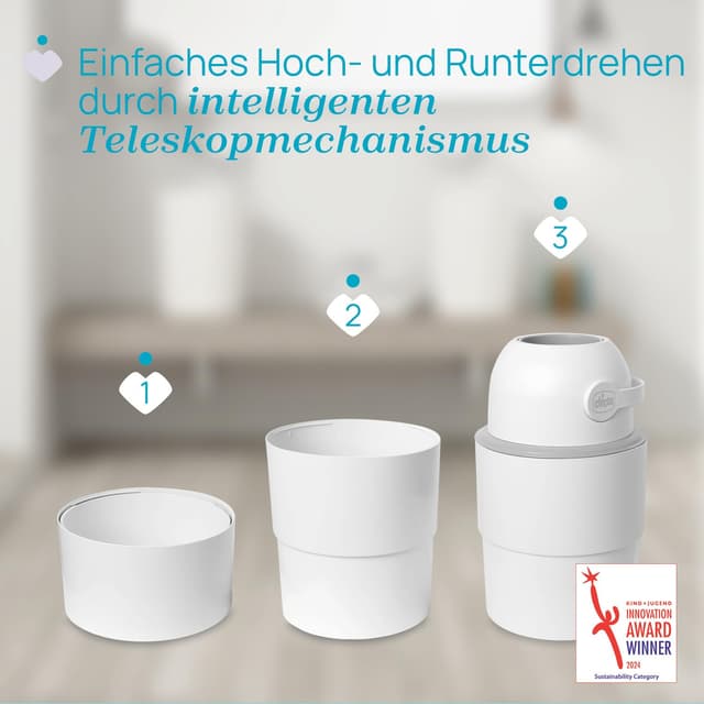 Thumbnail 3 de Chicco Teleskop-Windeleimer 35 Windeln 🗑