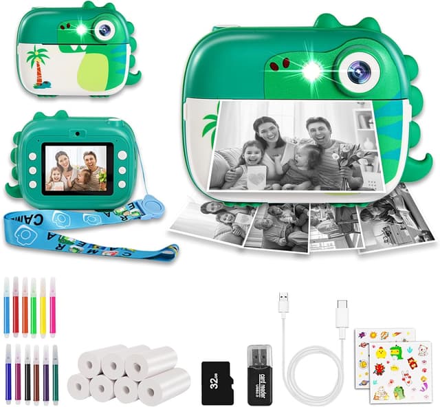 Detalle de ARNSSIEN Cámara Infantil Instantánea 📸 con Video HD y 32GB