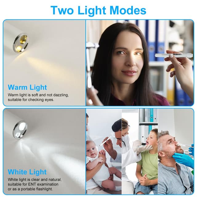 Detalle 2 de flintronic Pupillenleuchte Medizin – USB-wiederaufladbare LED-Stiftlampe mit Pupillenmessgerät