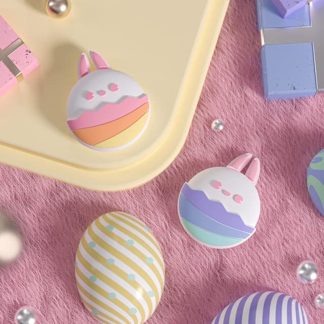 Detalle de PlayVital Cute Thumb Grip Caps for PS5/PS4, Xbox & Switch Pro Controllers – Easter Bunny silicone set