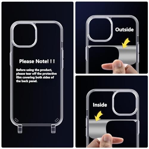 Thumbnail 5 de OLEPHY Funda Transparente con Cuerda para iPhone 15 Pro 6,1" 📱