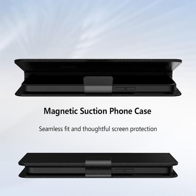 Thumbnail 6 de Aiziki Handyhülle für Honor X6c – RFID-Lederklapphülle mit Kartenfächern & Standfunktion (Schwarz)