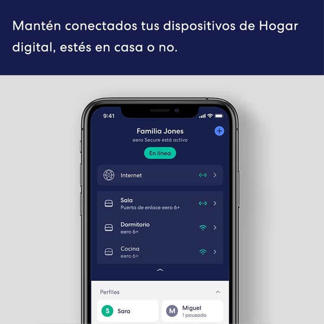 Detalle de eero 6+ de Amazon: Router WiFi Malla, Pack de 3 🌐