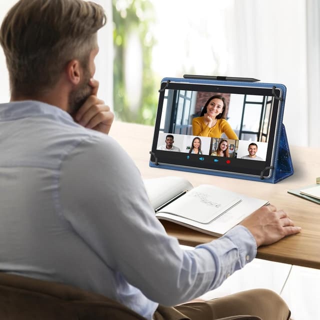 Detalle de TiMOVO Universal Case for 10.1 Inch Android Tablets with Pen Loop & Hand Strap (Blue Starry Sky)