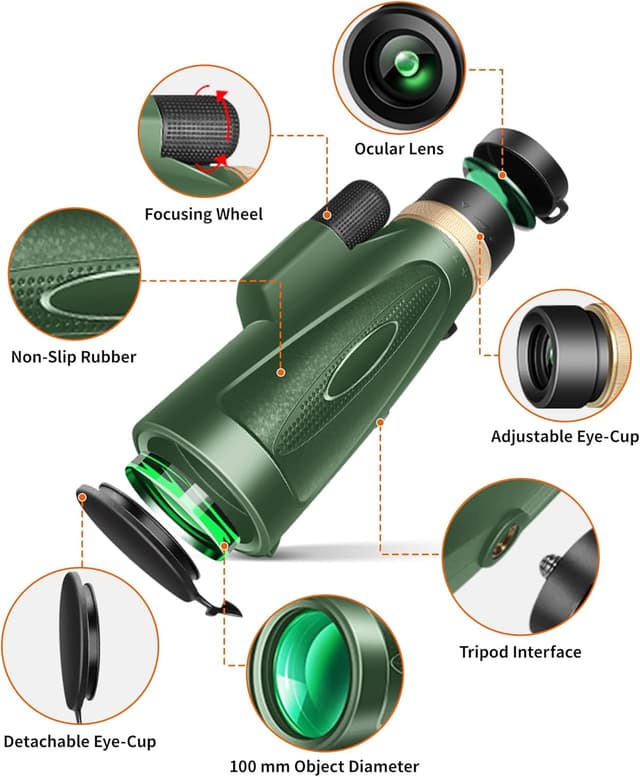Thumbnail 1 de KTBDING 80x100 Monocular Telescope HD