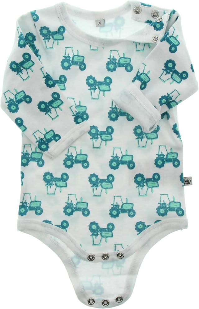 Detalle de Pippi made with love Baby Jungen Langarm-Body mit Aufdruck (4er-Pack), Größe 68 – Formender Body