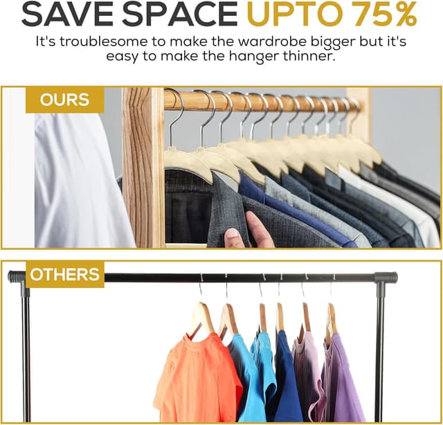 Thumbnail 5 de Techzoo Velvet Hangers 50-Pack — Ultra Thin Closet