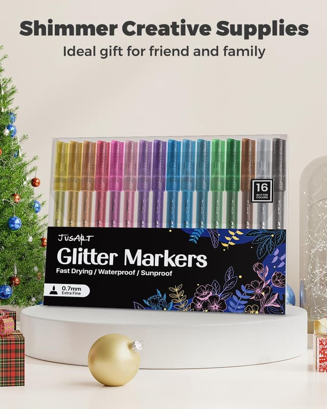 Thumbnail 6 de JusArt Glitzerstifte Set mit 16 Farben