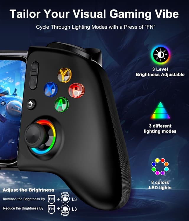 Thumbnail 2 de Universal Wireless Mobile Gaming Controller with Hall Joysticks
