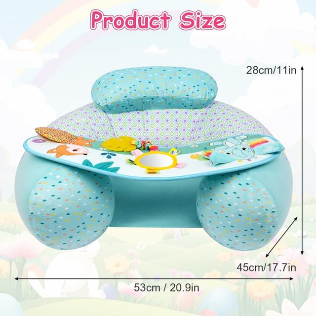 Thumbnail 1 de Alaoo seggiolino gonfiabile anti-caduta in PVC, verde, per bambini da 3 a 36 mesi