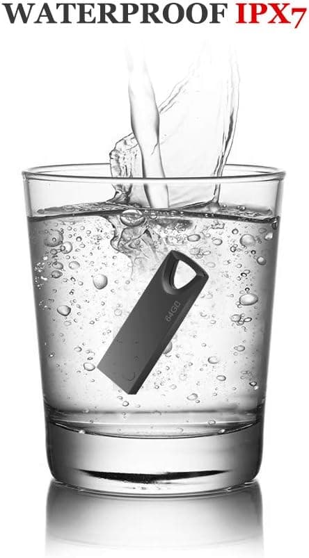 Detalle de Penna USB 64 GB mini impermeabile (chiavetta USB 64GB) per PC, laptop e auto – grigio