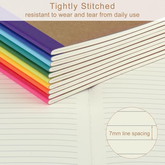 Detalle 2 de ZCZN A5 Notebook 12-Pack, 60 Pages