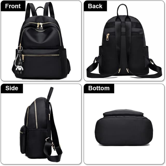 Detalle de Aucuu Damen-Rucksack Klein wasserdicht (27 x 28 x 12 cm) mit Diebstahlschutzfach