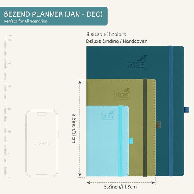 Thumbnail 5 de BEZEND 2026 A5 weekly diary with timeslots đź—“