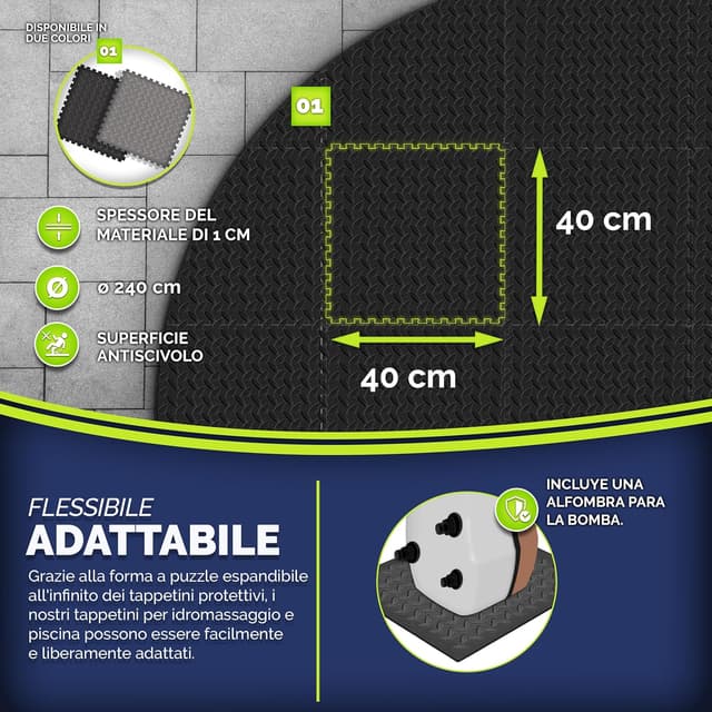 Thumbnail 1 de tillvex Tappetino Rotondo 240 cm per Vasca idromassaggio