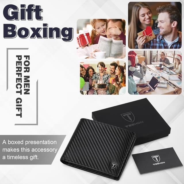 Detalle de TEEHON RFID leather wallet 8 cards