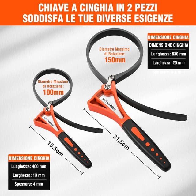 Detalle 2 de ValueMax Chiave a cinghia regolabile 100 mm e 150 mm