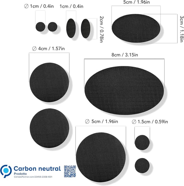 Detalle de aZengear Toppe di riparazione autoadesive impermeabili (11 pezzi, nero) per piumini, giacche e tessuti