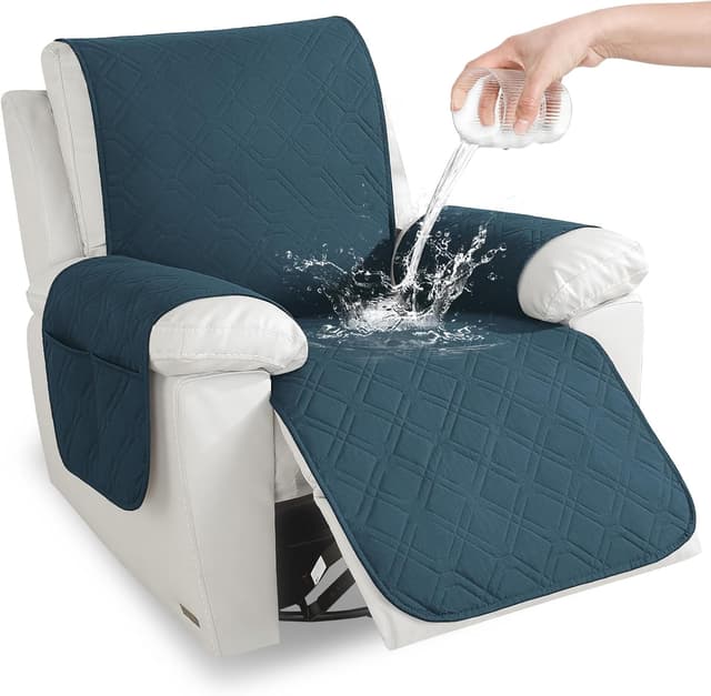 Imagen de YSTELLAA Copripoltrona 1 posto impermeabile per relax reclinabile con braccioli, verde scuro en OfertitasTOP