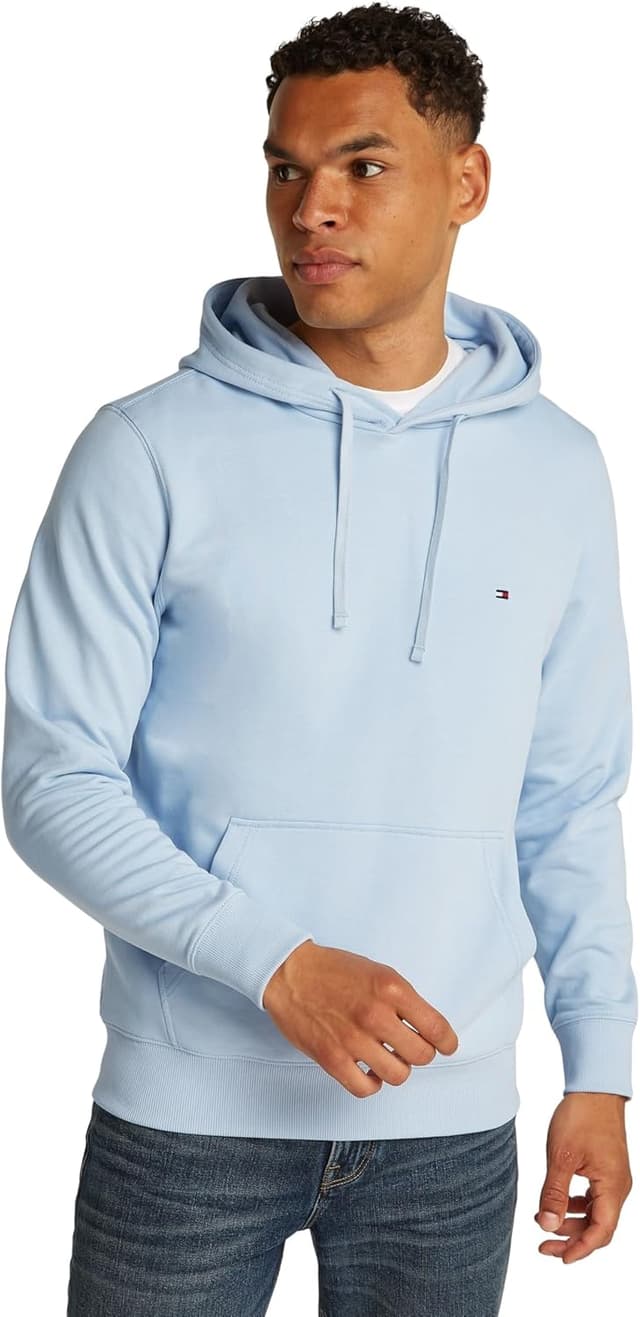 Detalle de Tommy Hilfiger Essential Terry Hoody MW0MW37235 felpa con cappuccio da uomo