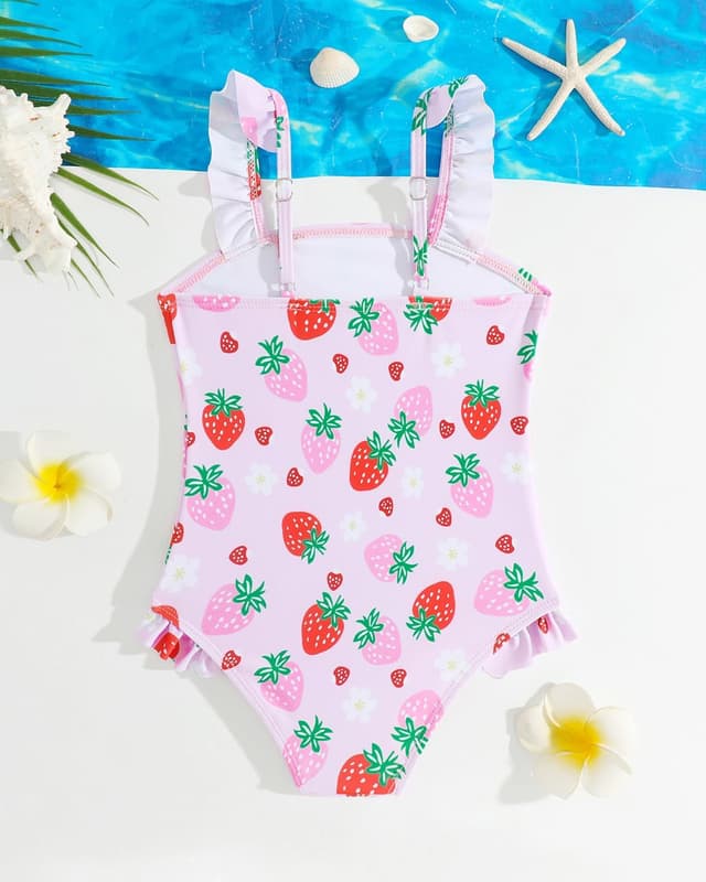 Detalle de FishingDino Badeanzug für Mädchen (Gr. 80–116) – Einteiler mit UPF 50+