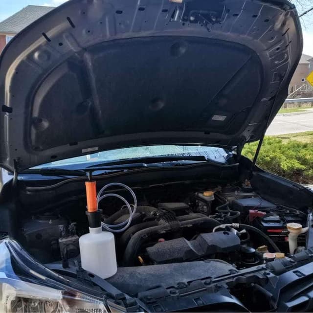 Detalle 1 de LIGO Portable Oil Extractor Change Siphon Pump (4L) – manual siphon drain pump for garage fluid changes